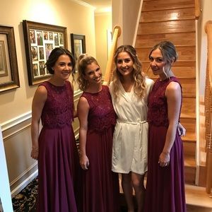 Jenny Yoo Hampton Skirt in black cherry